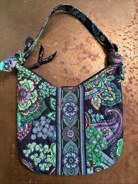 Vera Bradley Blue Rhapsody (Retired Pattern) Olivia Paisley Quilted Shoulder Bag